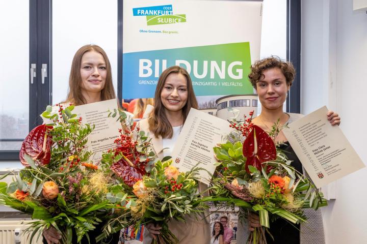 Die Preisträgerinnen des Innovationspreises Angelika Turecka, Dagmara Kornelia Adamus und Clara Philine Janus © Heide Fest