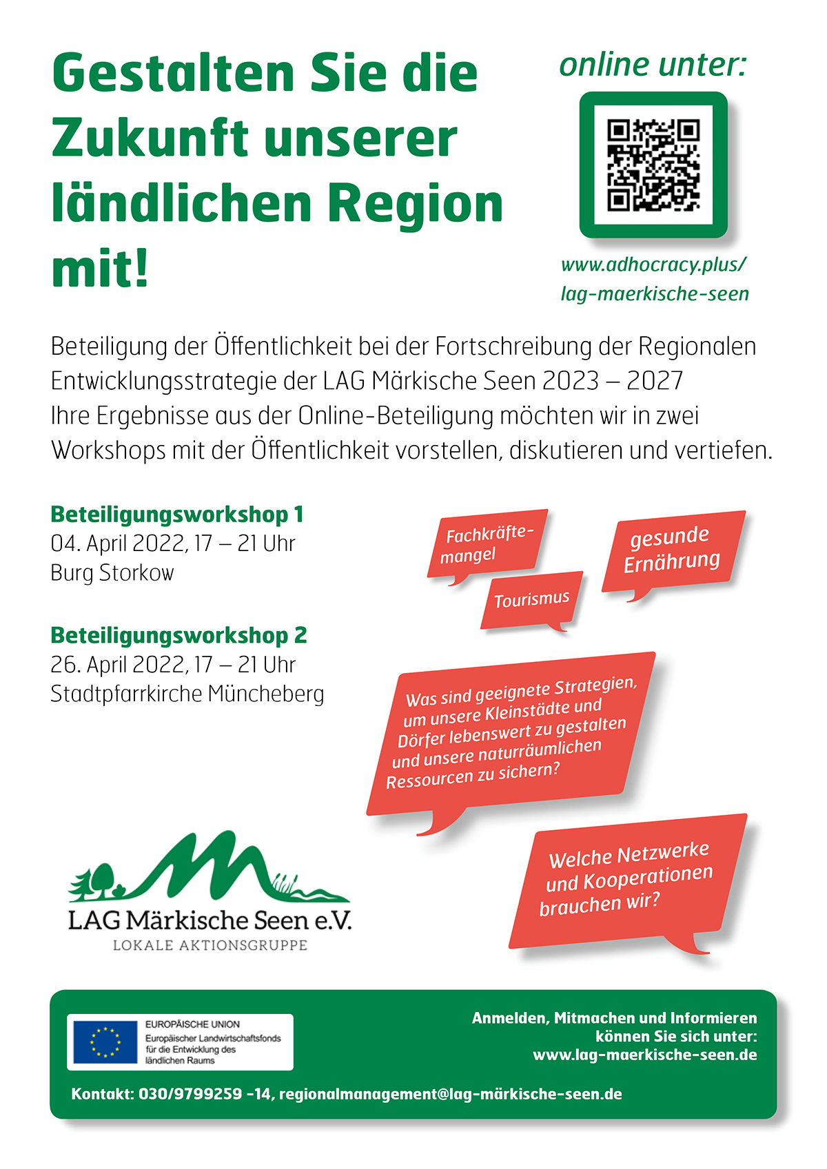 Plakataufruf zur Beteiligung