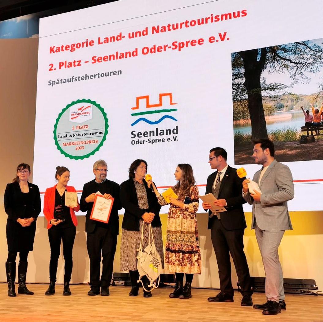 Der Tourismusverband Seenland Oder-Spree wird mit dem 2. Platz des pro agro-Marketingpreises in der Kategorie „Land- und Naturtourismus“ ausgezeichnet