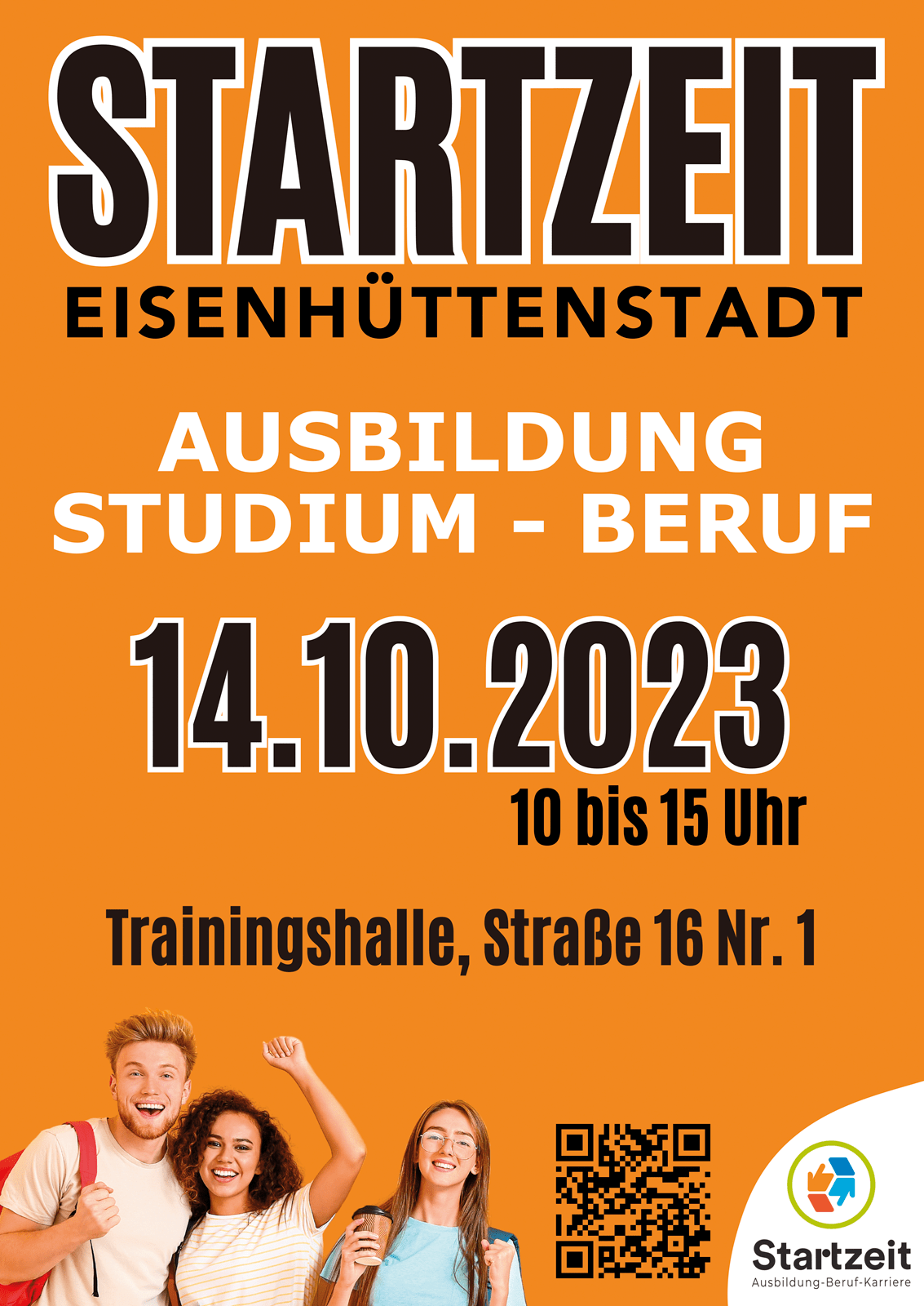 Plakat zum Startzeit Mit-Mach-Event in Eisenhüttenstadt
