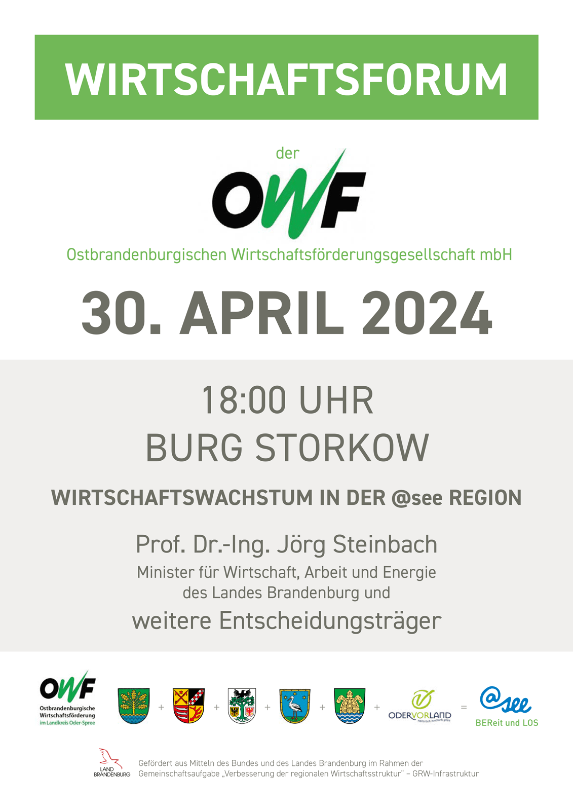 Plakat zum Wirtschaftsforum 2024