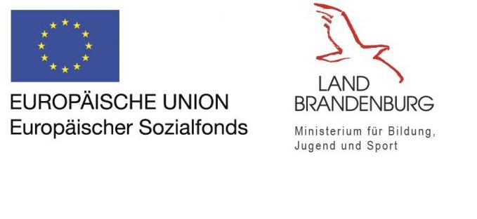 Logo des Europäischen Sozialfonds und des Ministeriums für Bildung, Jugend und Sport des Landes Brandenburg