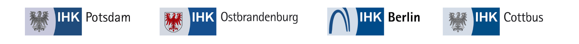 Teilnehmende IHKs: IHK Potsdam, IHK Ostbrandenburg, IHK Berlin, IHK Cottbus
