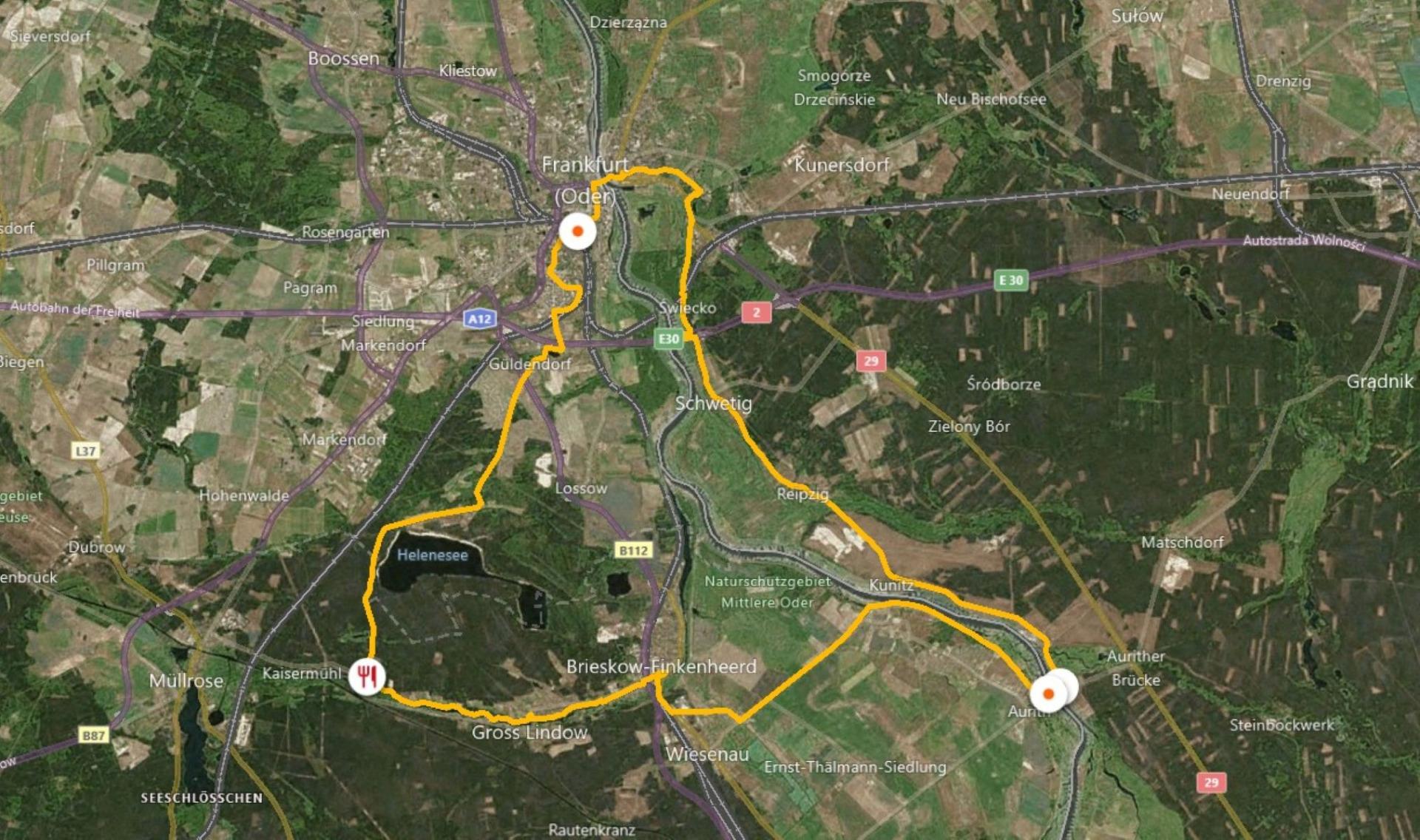 Route der Deutsch-Polnischen Radtour zum Europatag 2026