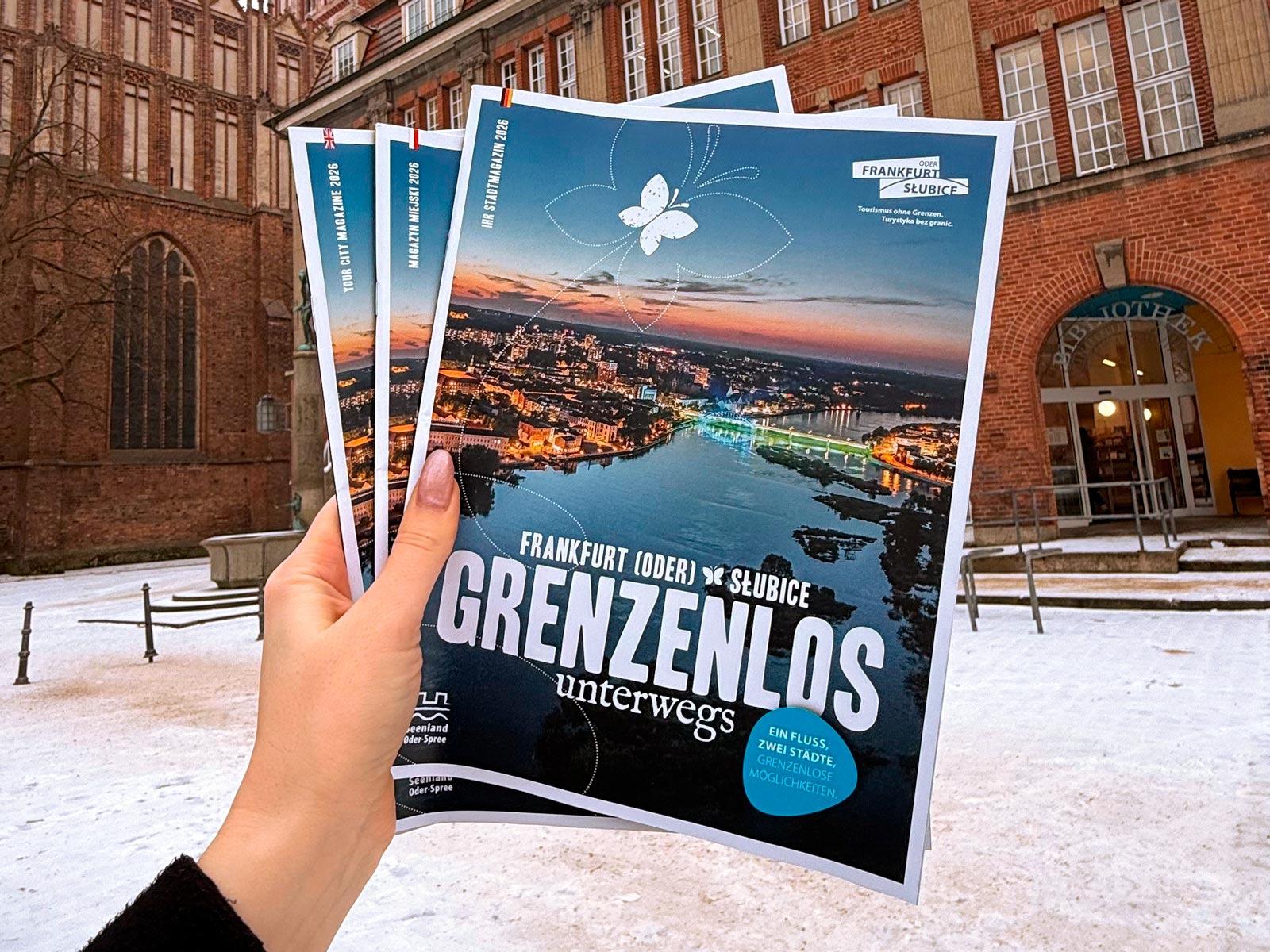 Das aktuelle Gästemagazin der Doppelstadt Frankfurt (Oder)-Słubice © Anastasiia Kalko