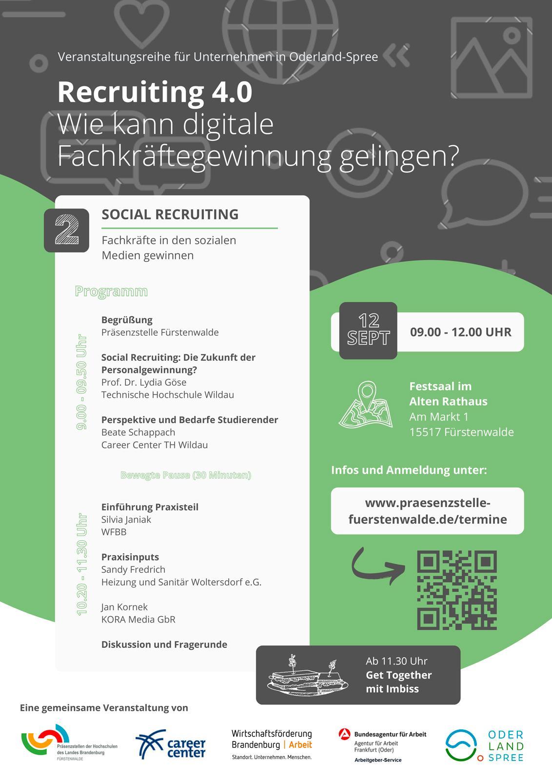 Veranstaltungsflyer zum 2. Teil der Veranstaltungsreihe Recruiting 4.0