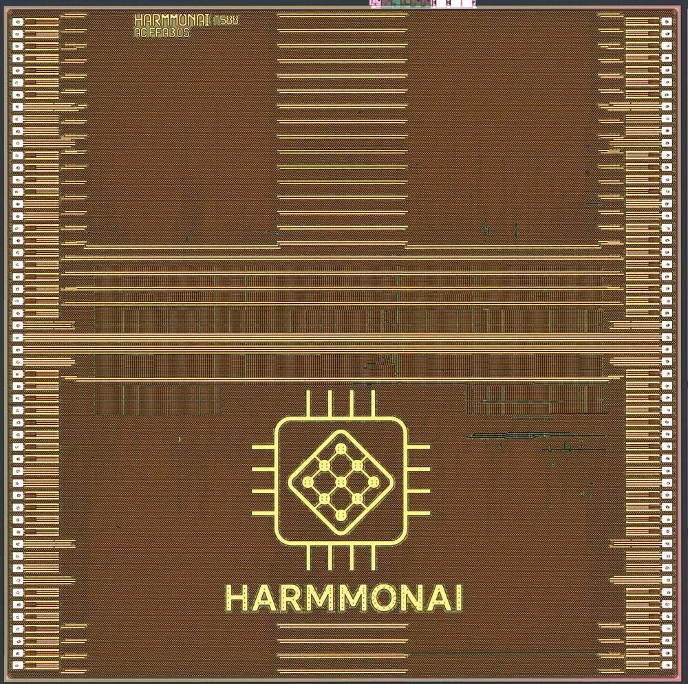 HARMMONAl-KI-Beschleunigungsschaltung aus dem Team von Prof. Krstic (Universität Potsdam) und dem IHP. © IHP 2026/Carsten Schulze