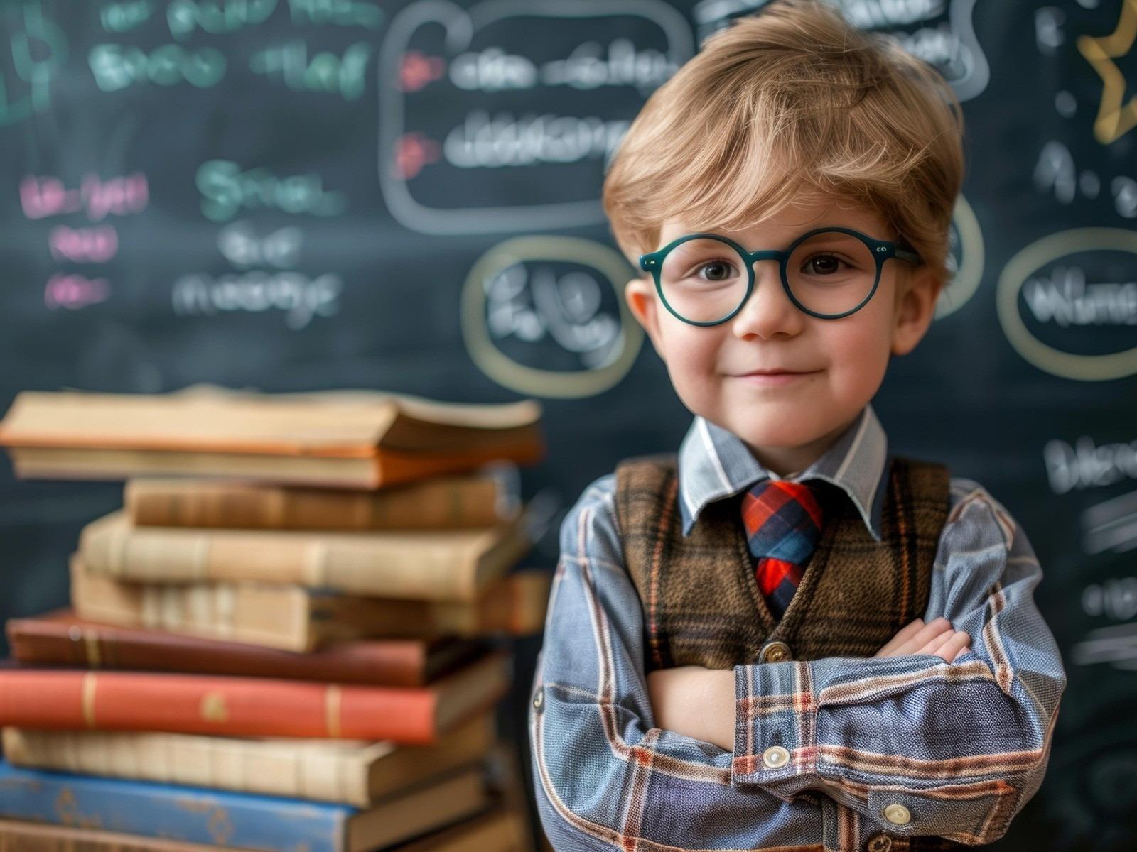 Junge mit Büchern
