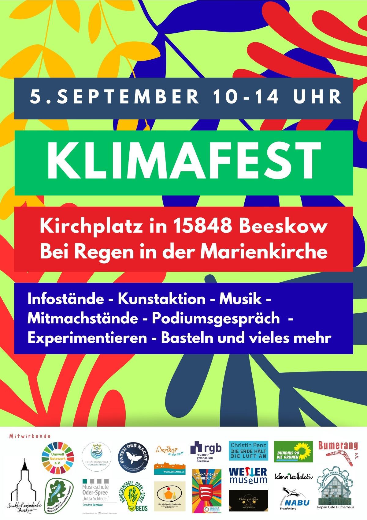 Plakat Klimafest Beeskow 2026