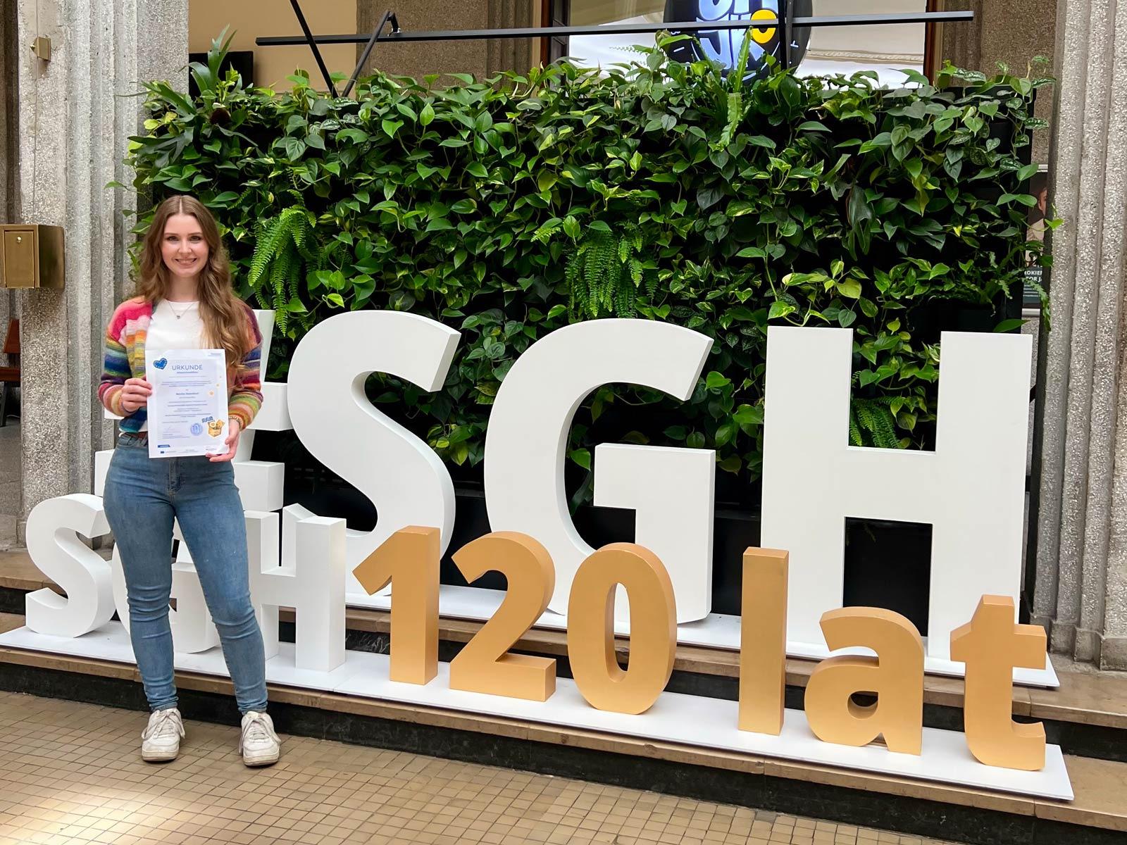 Mareike Nesselhauf wurde stellvertretend als „millionste Erasmus-Studentin“ benannt © Viadrina