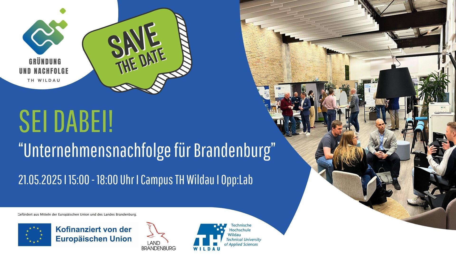 Save the date "Unternehmensnachfolge für Brandenburg"