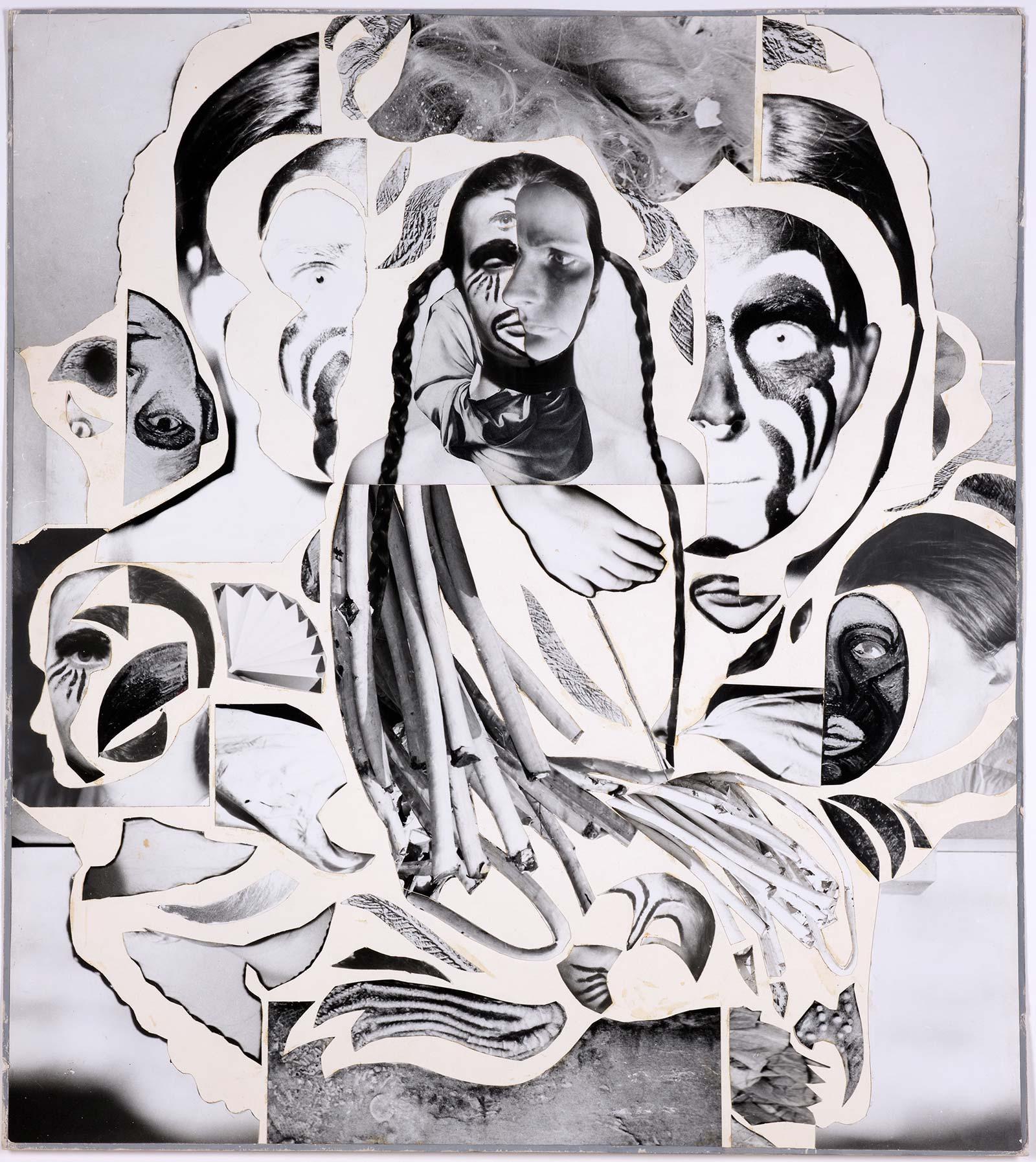 Christine Schlegel, Selbstdarstellung, 1982 Collage auf Papier © Christine Schlegel, Foto: Ludwig Rauch