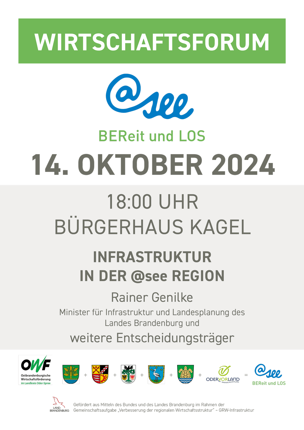 Poster for the economic forum on 14.10.2024
