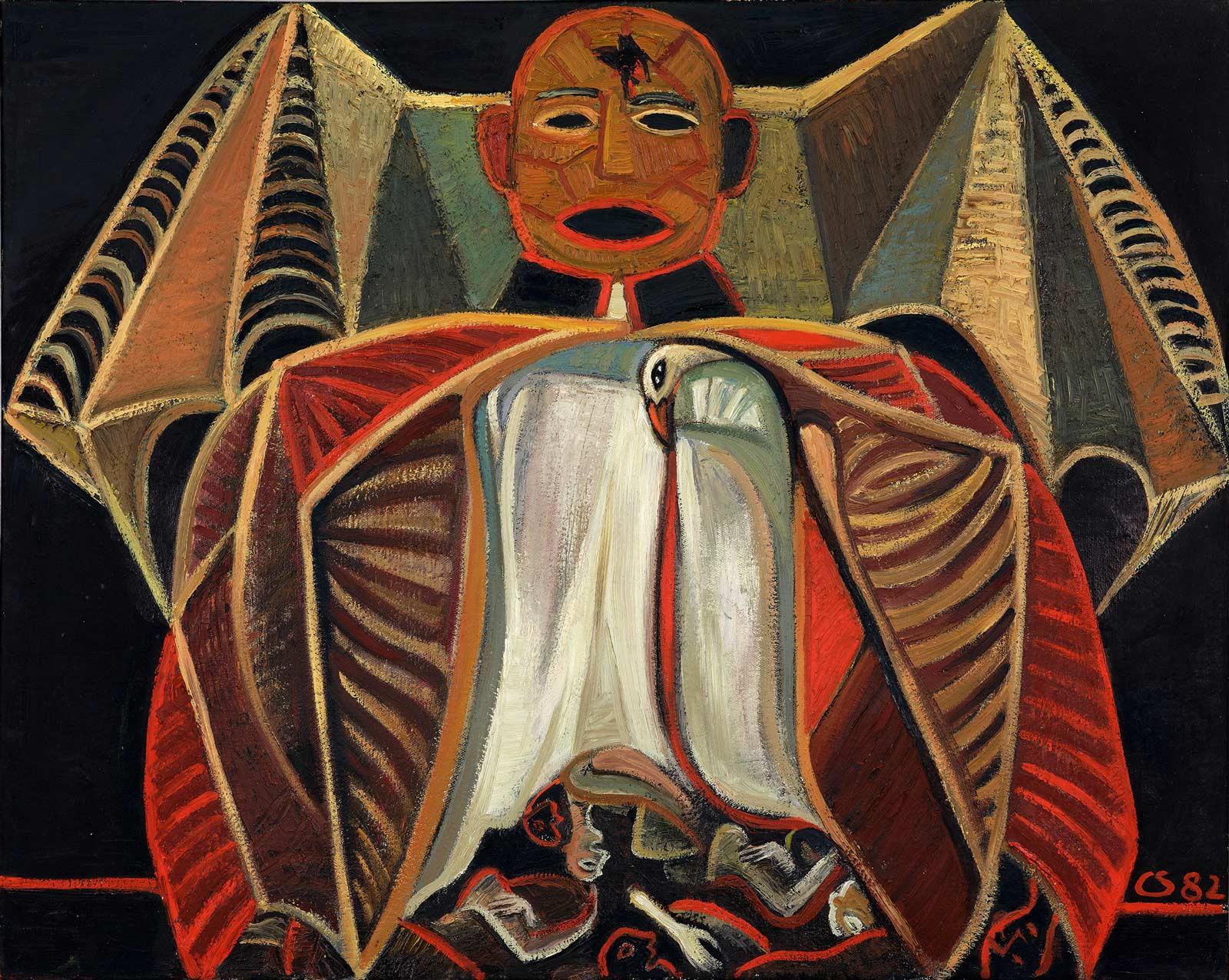 Christine Schlegel Der Moloch, 1982 Öl auf Leinwand © Künstlerin Foto: Ludwig Rauch