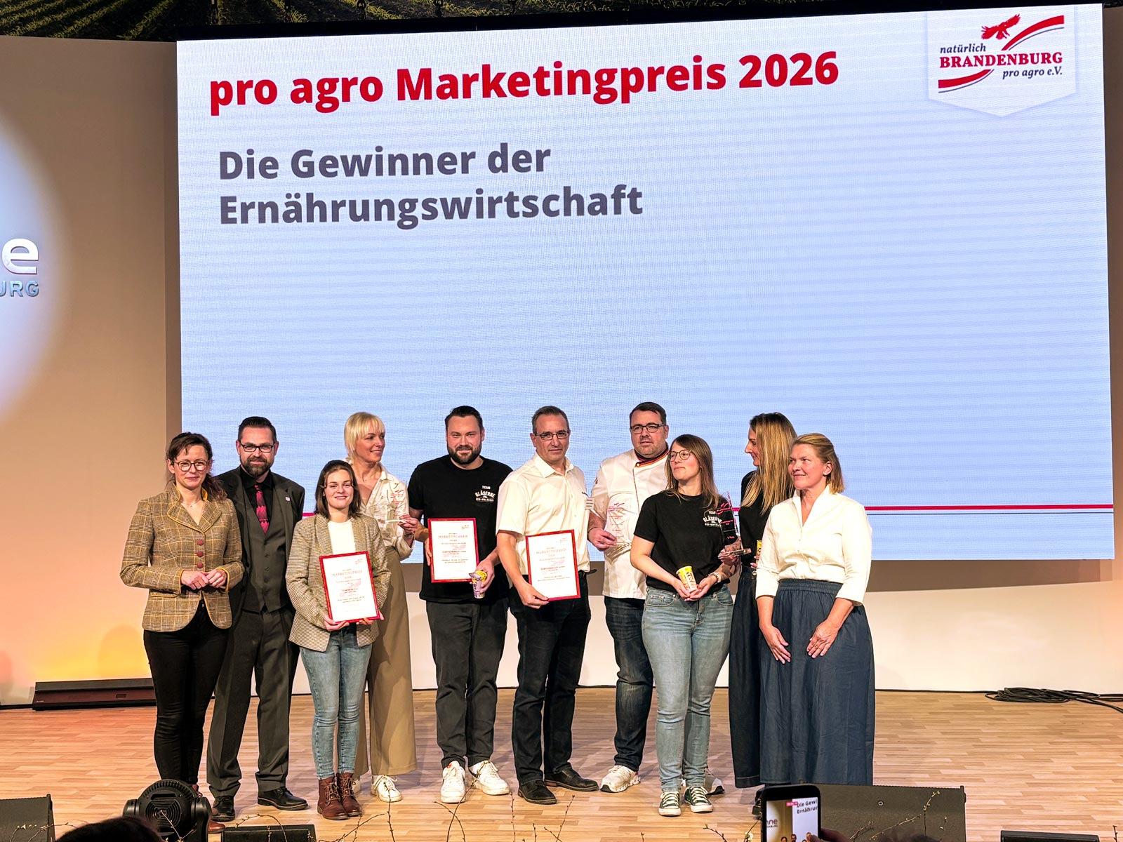 Gewinner des „pro agro Marketingpreis – natürlich Brandenburg!“ © FÖL