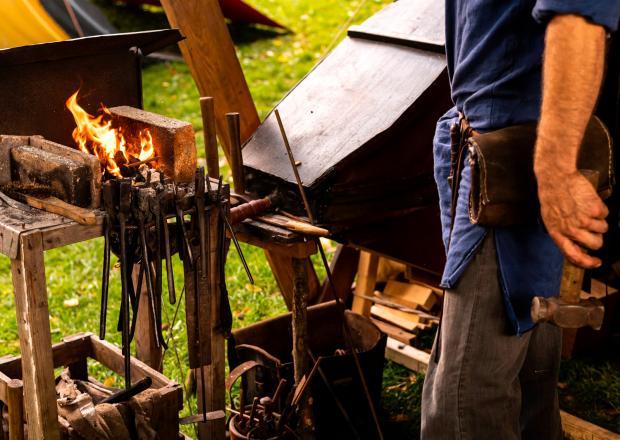 Blacksmith at the knights festival