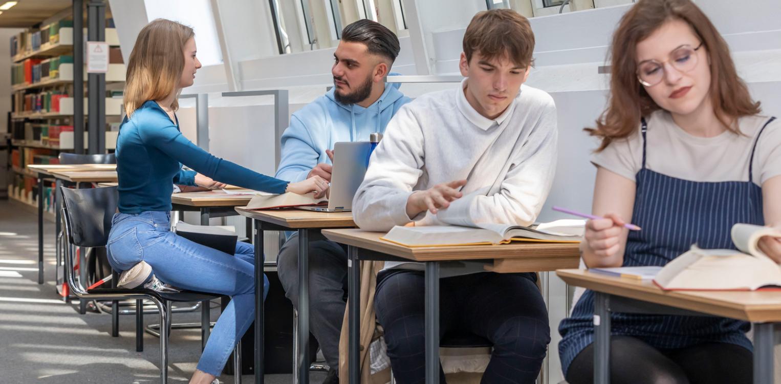 Studierende in der Bibliothek der Viadrina © Heide Fest