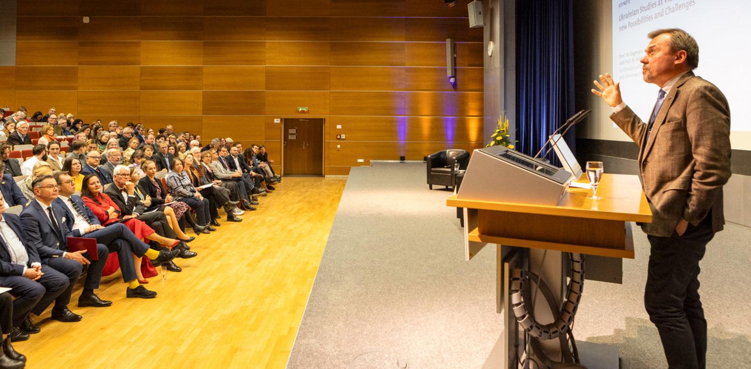 Prof. Dr. Andrii Portnov at the opening of the Viadrina Center of Polish and Ukrainian Studies © Viadrina/Heide Fest