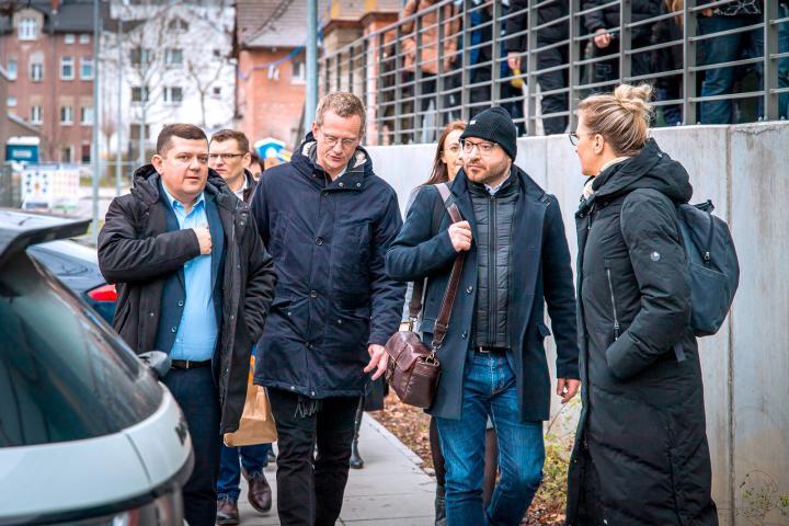 Oberbürgermeister René Wilke mit seinem Amtskollegen Jacek Wójcicki beim gemeinsamen Treffen in Gorzów Wielkopolski