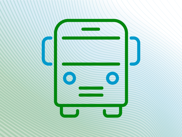 Grafik eines stilisierten Busses