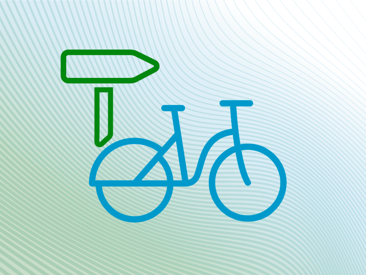 Grafik Fahrrad Wegsweiser
