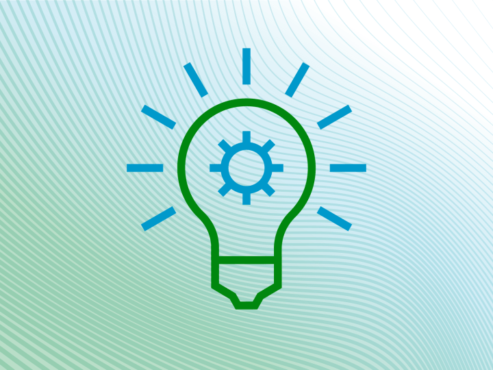 Grafik einer Glühbirne zum Thema Innovation