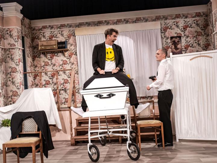 Scena ze sztuki teatralnej "Beute" z Fabianem Ranglackiem i Andreasem Philemonem Schleglem © Udo Krause