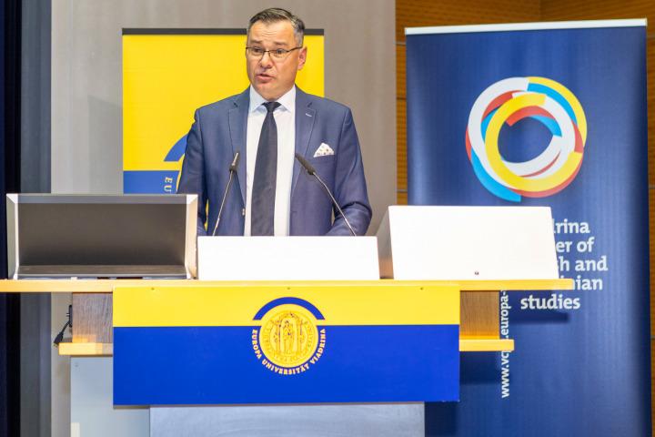 Paweł Gronow at the opening of the Viadrina Center of Polish and Ukrainian Studies © Viadrina/Heide Fest