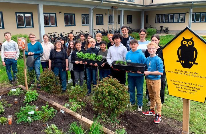 Sowa ochronna z Bad Freienwalde ląduje w Gauß-Gymnasium © Gauß-Gymnasium Frankfurt (Oder)